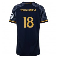 Real Madrid Aurelien Tchouameni #18 Vonkajší Ženy futbalový dres 2023-24 Krátky Rukáv